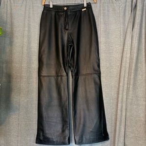St John vintage leather pants